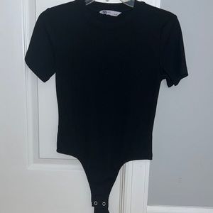 Women’s Black Short Sleeve Bodysuit